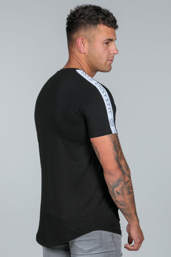 Black Taped Logo T Shirt