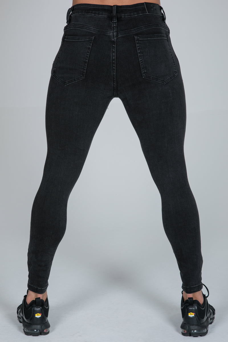 Charcoal Jeans –  Distressed